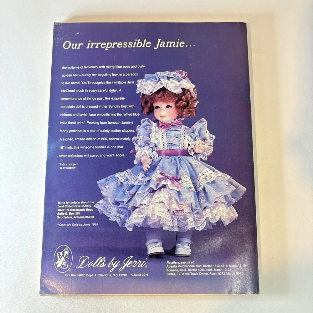 Vintage Doll Reader Magazine April 1988 Barbie Steiner Mechanical Dolls Patterns